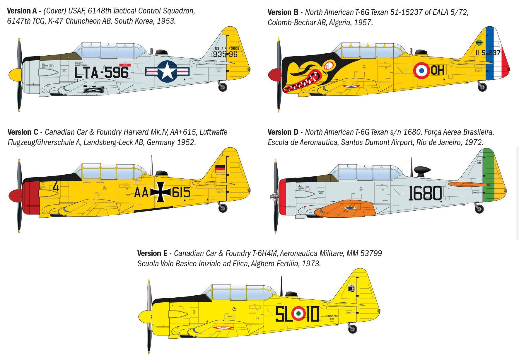Italeri 1:48 North American T-6G Texan Trainer Aircraft - 92652