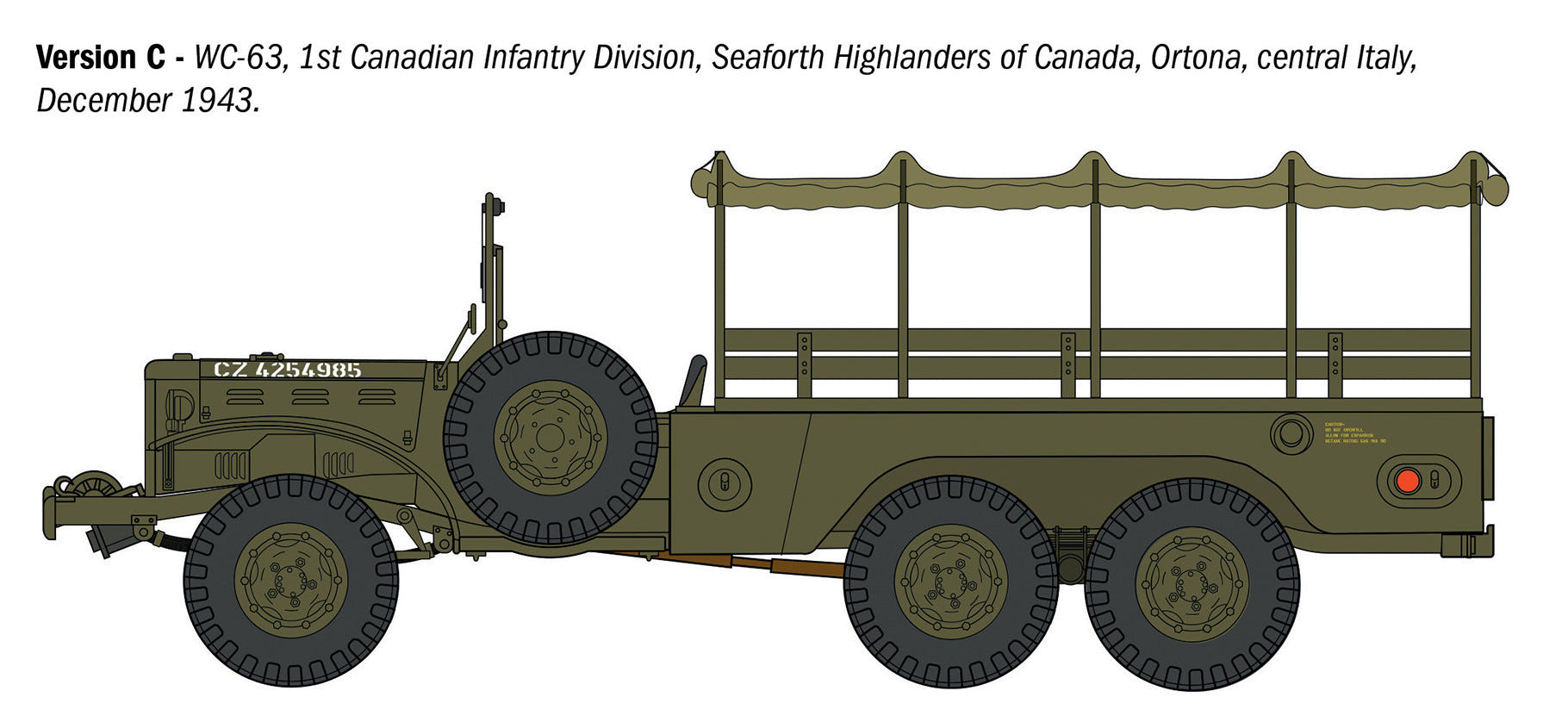 Italeri 1:35 Dodge WC62 1 ½ t 6x6 Truck - 96230