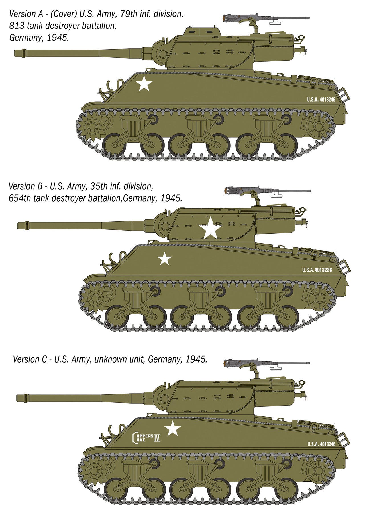 Italeri 1:35 90mm GMC M36B1 Tank Destroyer - 96538