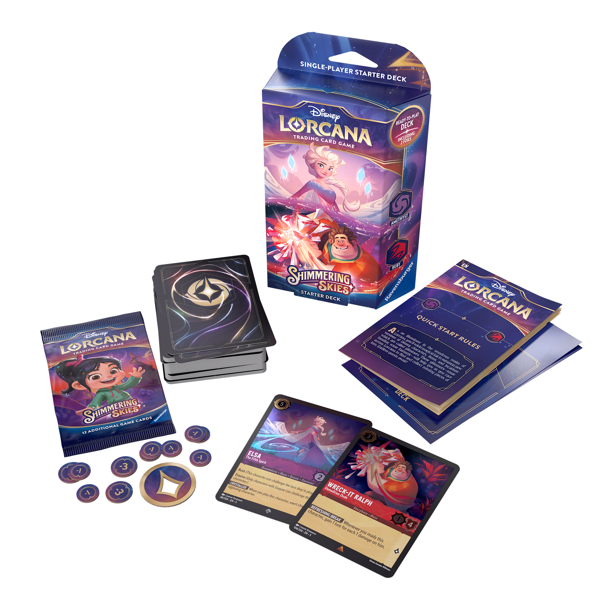 Disney Lorcana - Shimmering Skies Starter Deck - Set 5 - Loaded Dice