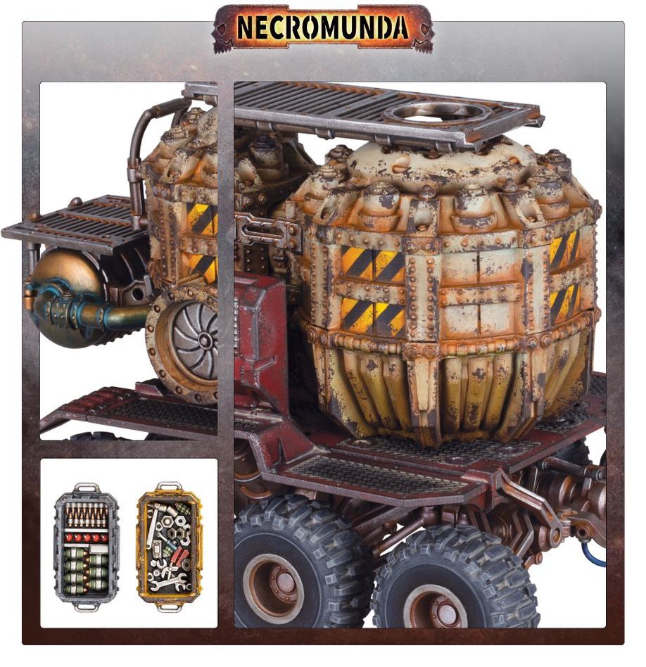 Necromunda: Promethium Tanks on Cargo-8 Ridgehauler Trailer - Loaded Dice