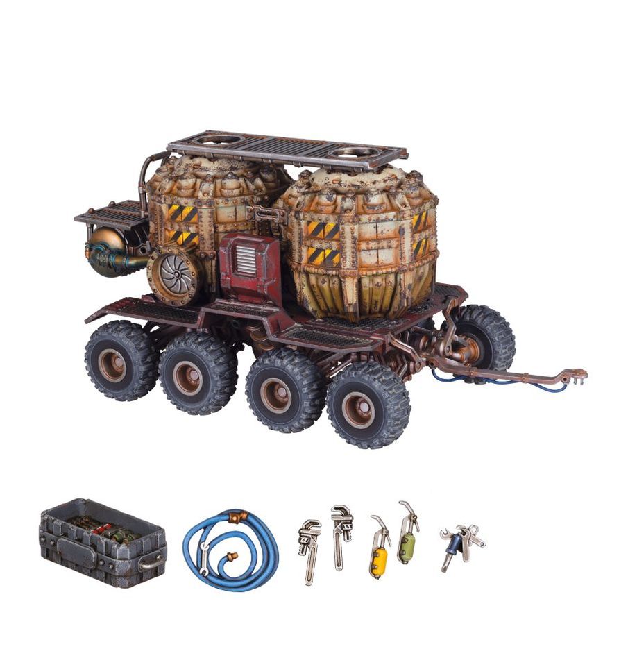 Necromunda: Promethium Tanks on Cargo-8 Ridgehauler Trailer - Loaded Dice