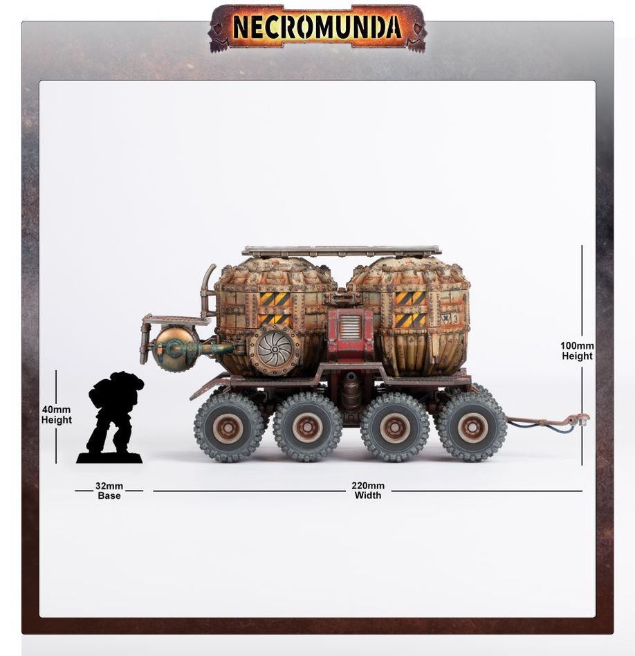 Necromunda: Promethium Tanks on Cargo-8 Ridgehauler Trailer - Loaded Dice