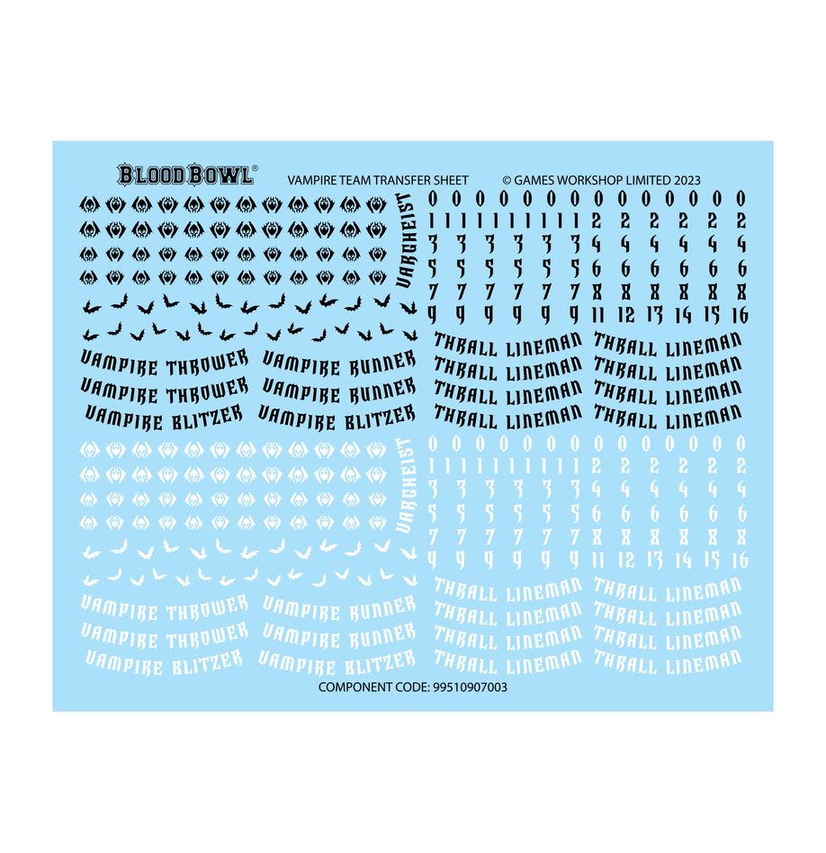 Blood Bowl: Vampire Team - The Drakfang Thirsters - Loaded Dice