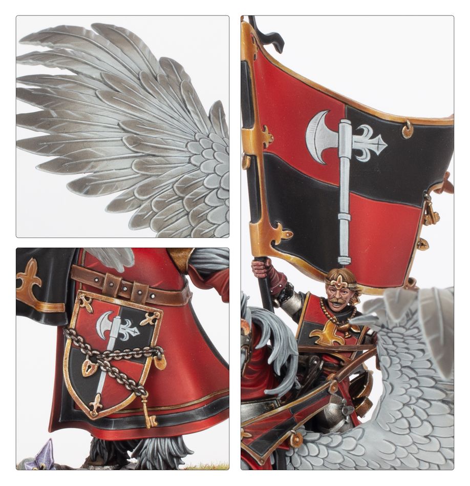 Kingdom of Bretonnia: Battle Standard Bearer On Royal Pegasus - Loaded Dice