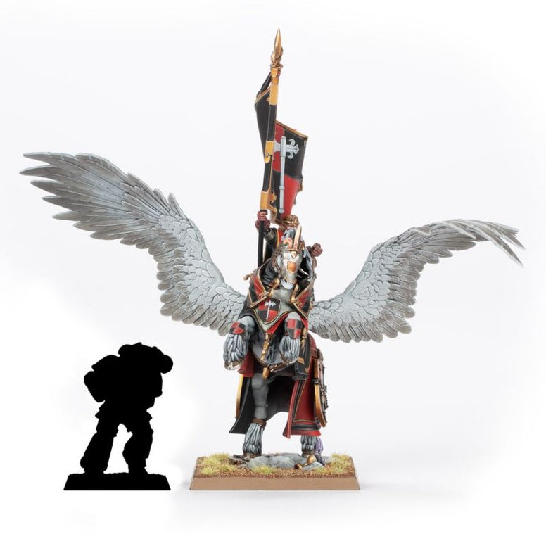 Kingdom of Bretonnia: Battle Standard Bearer On Royal Pegasus - Loaded Dice