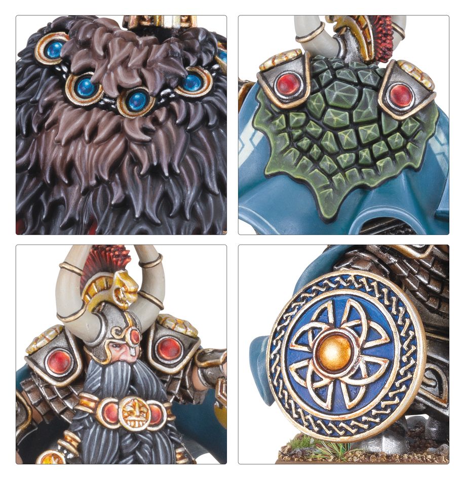 Dwarfen Mountain Holds: Dwarf Lords with Shieldbearers - Loaded Dice
