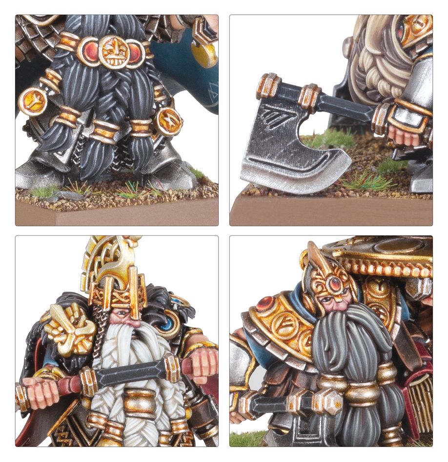 Dwarfen Mountain Holds: Dwarf Lords with Shieldbearers - Loaded Dice