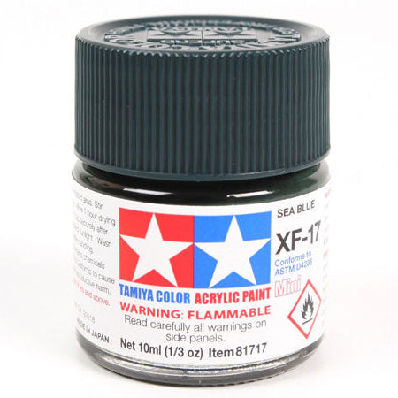 Tamiya Acrylic Paint Mini XF-17 Sea Blue - Loaded Dice