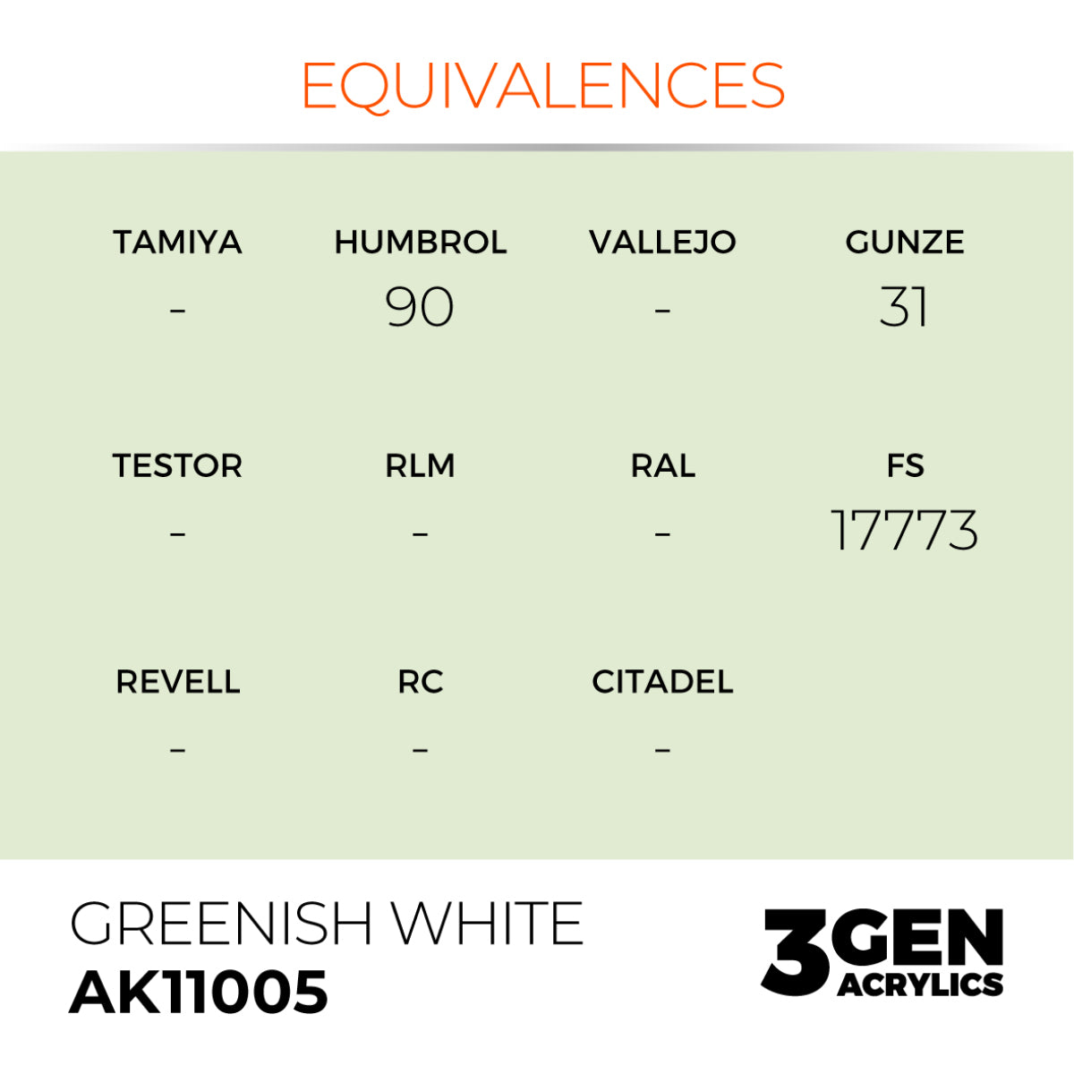 AK Interactive 3G - Greenish White 17ml (AK11005) - Loaded Dice