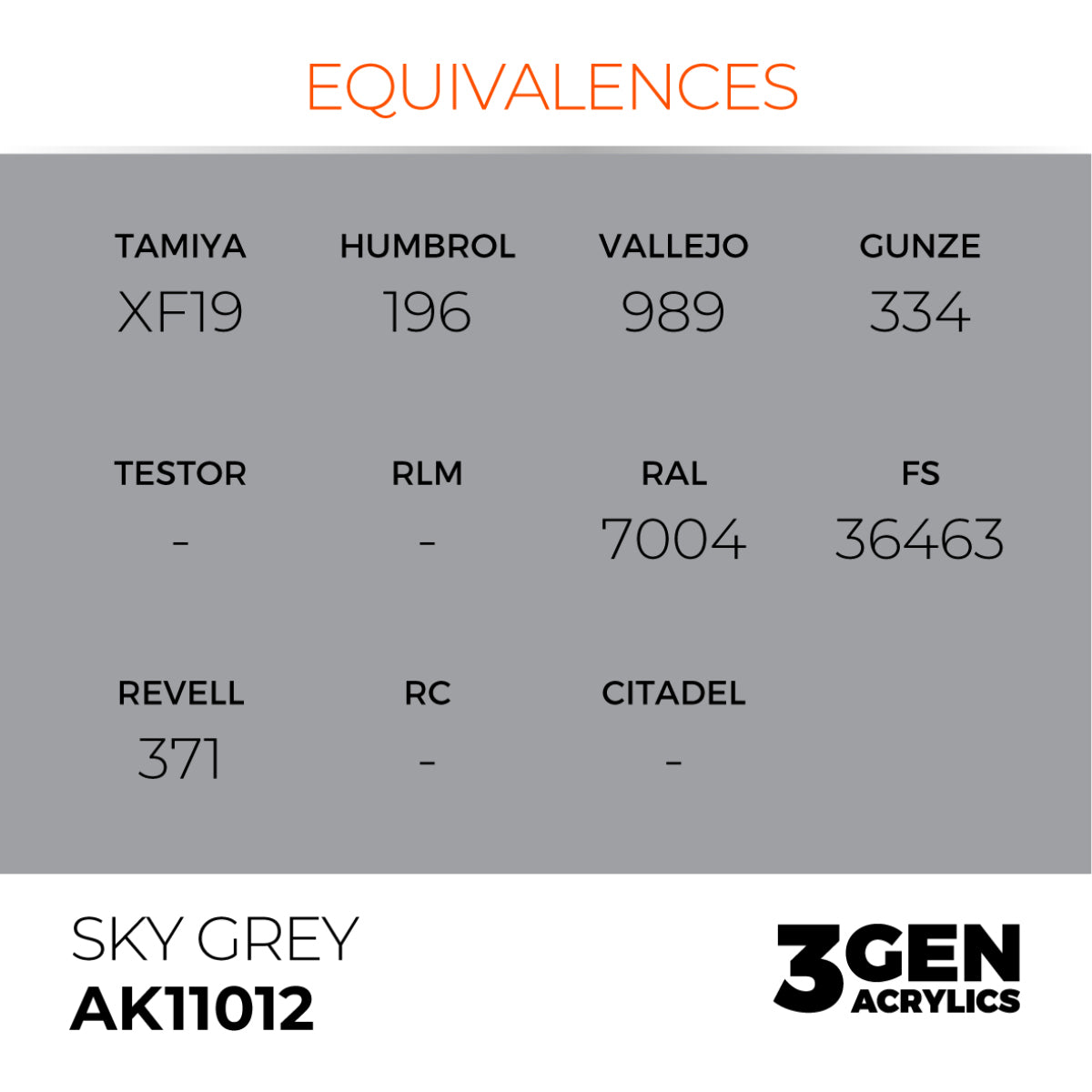 AK Interactive 3G - Sky Grey 17ml (AK11012) - Loaded Dice