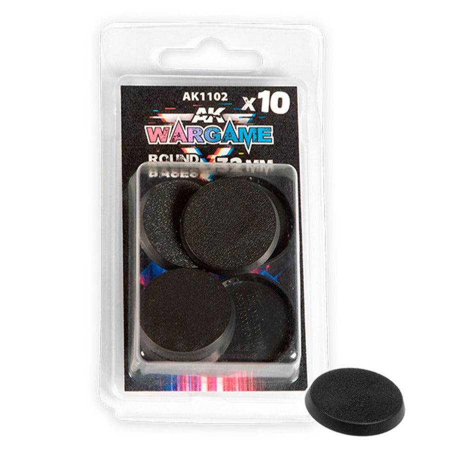 AK Interactive - Round Bases 32mm x 10 - Loaded Dice