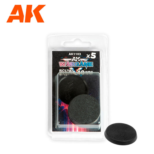 AK Interactive - Round Bases 40mm x 5 - Loaded Dice