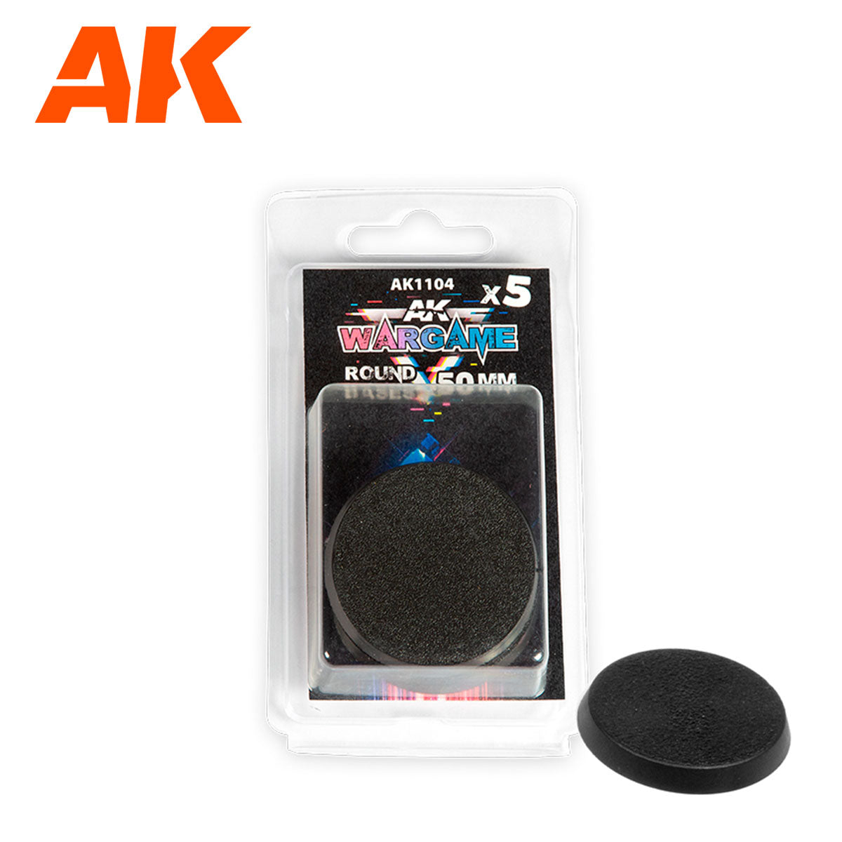 AK Interactive - Round Bases 50mm x 5 - Loaded Dice