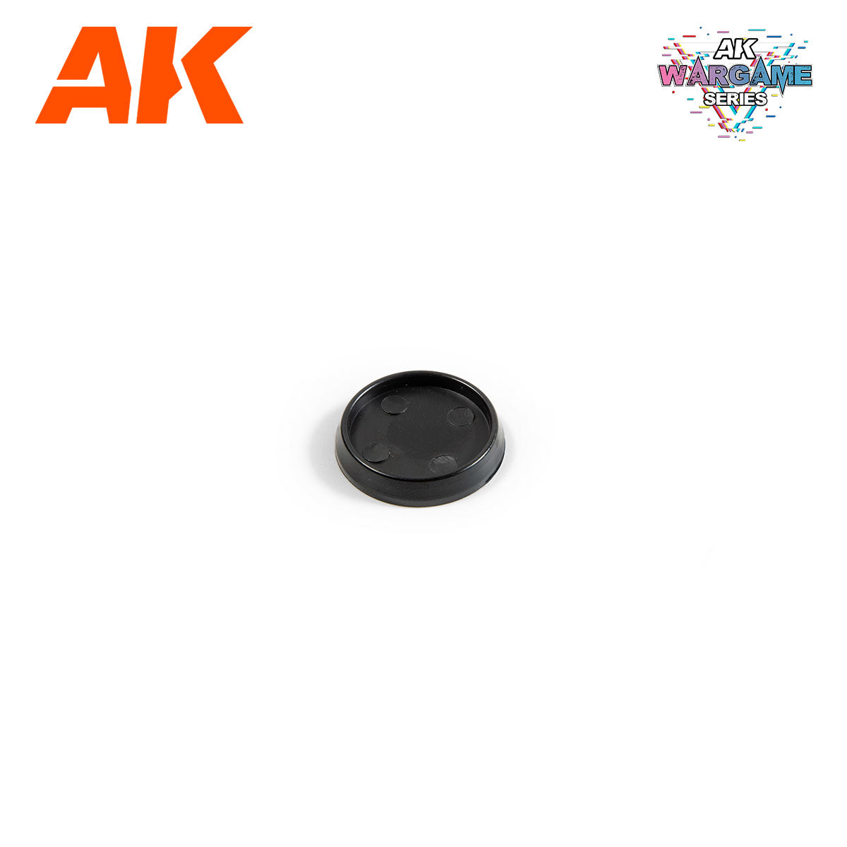 AK Interactive - Hollow Round Bases 25mm x 10 - Loaded Dice