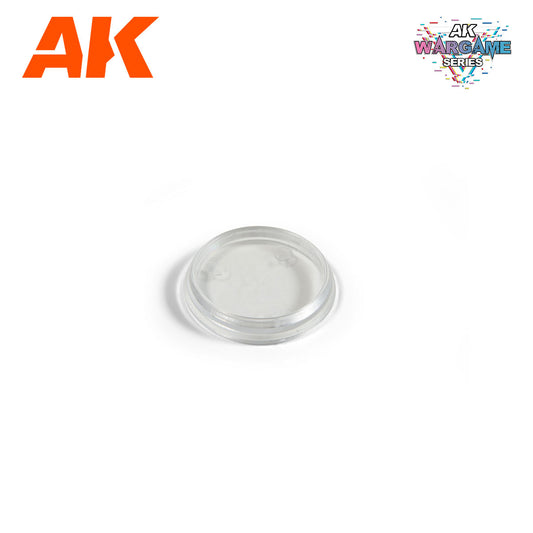 AK Interactive - Clear Hollow Bases 32mm x 10 - Loaded Dice
