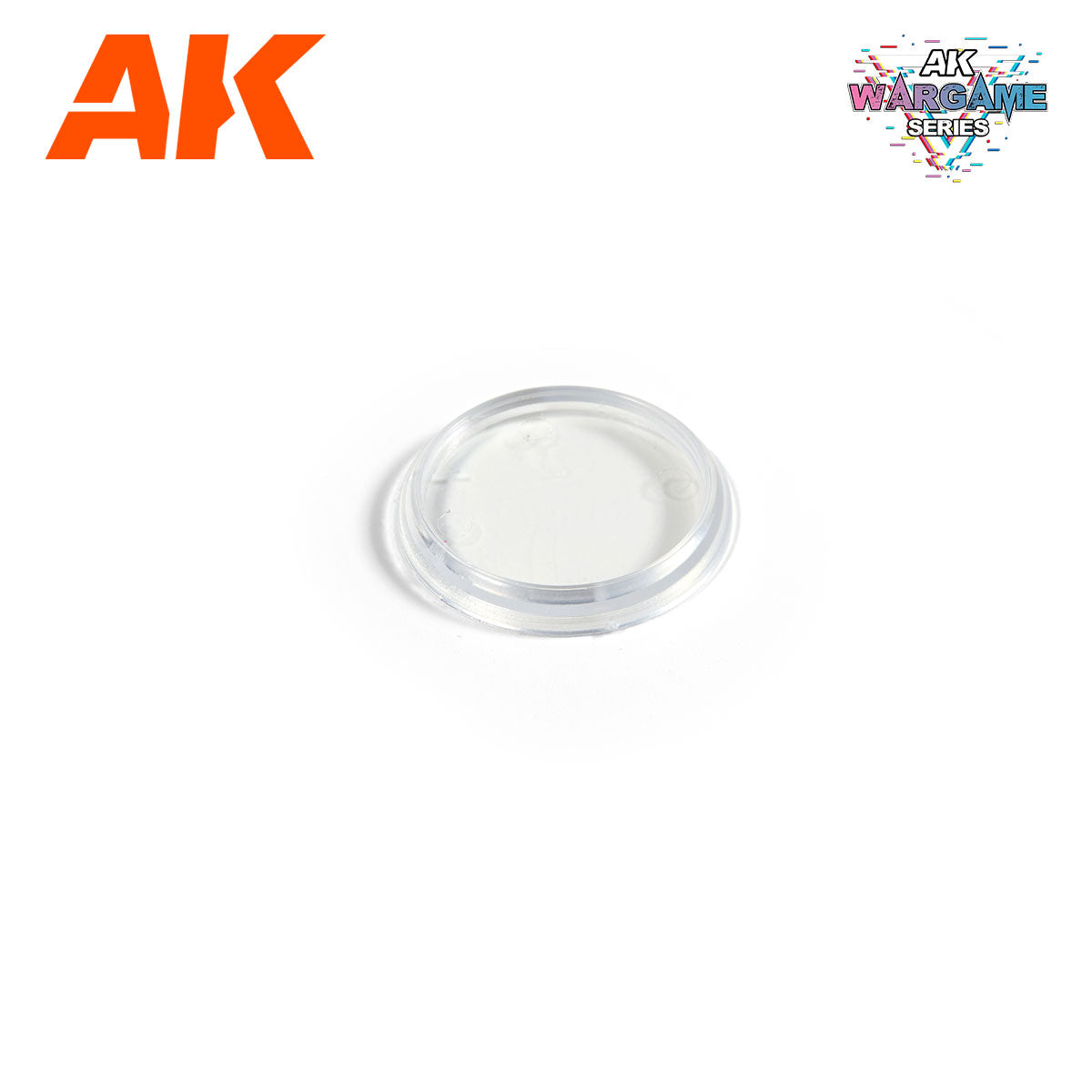 AK Interactive - Clear Hollow Round Bases 40mm x 5 - Loaded Dice