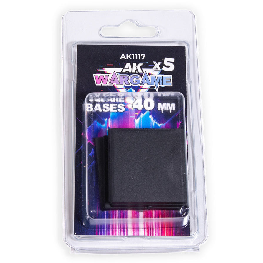 AK Interactive - Square Bases 40x40mm x 5 - Loaded Dice
