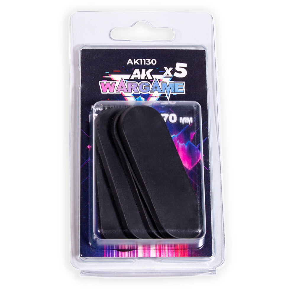 AK Interactive - Motorbike Bases 25x70mm x 5 - Loaded Dice