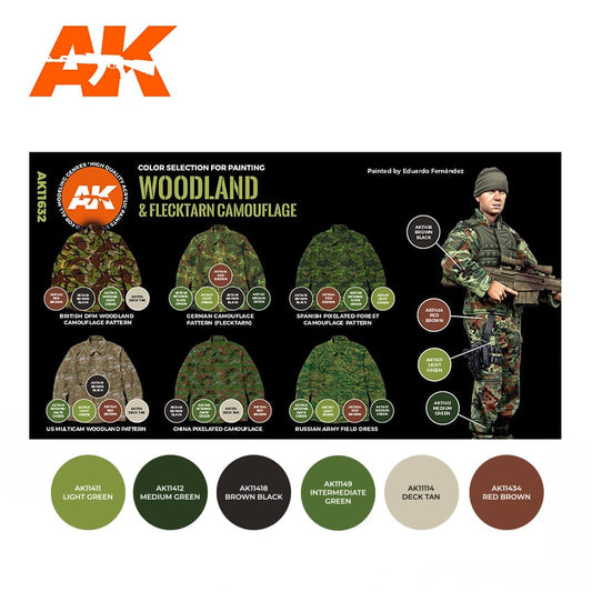 AK Interactive - Modern Woodland And Flecktarn Camouflages 3G - Loaded Dice