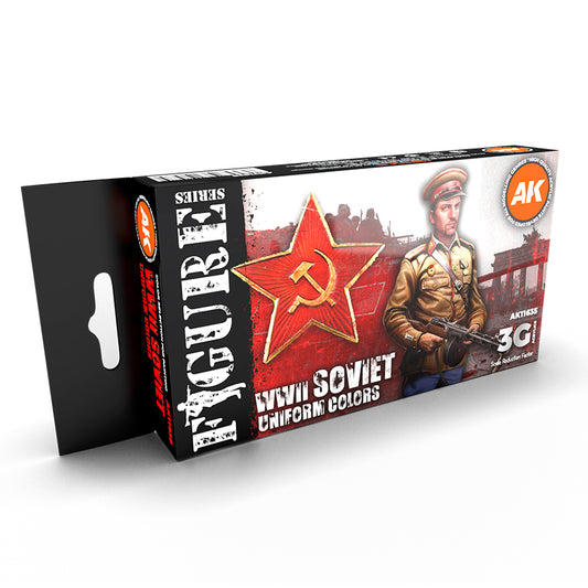 AK Interactive 3rd Generation acrylic paint Soviet WWII Uniform Colors 3G 17ml dropper bottle