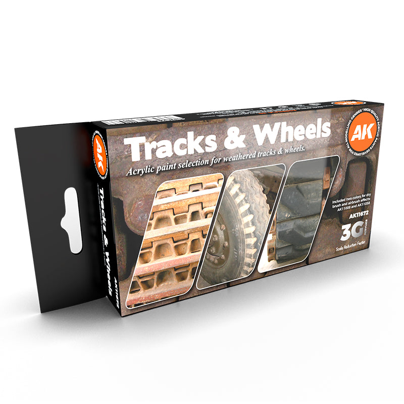 AK Interactive 3rd Generation acrylic paint Tracks and Wheels 17ml dropper bottle