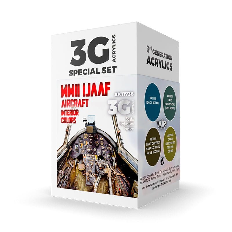 AK Interactive - WWII IJAAF Aircraft Interior Colors Set 3G - Loaded Dice