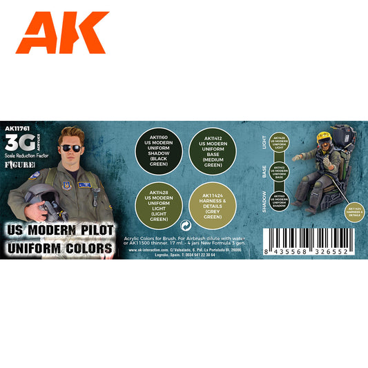 AK Interactive - Us Modern Pilot Uniform Colors 3G - Loaded Dice