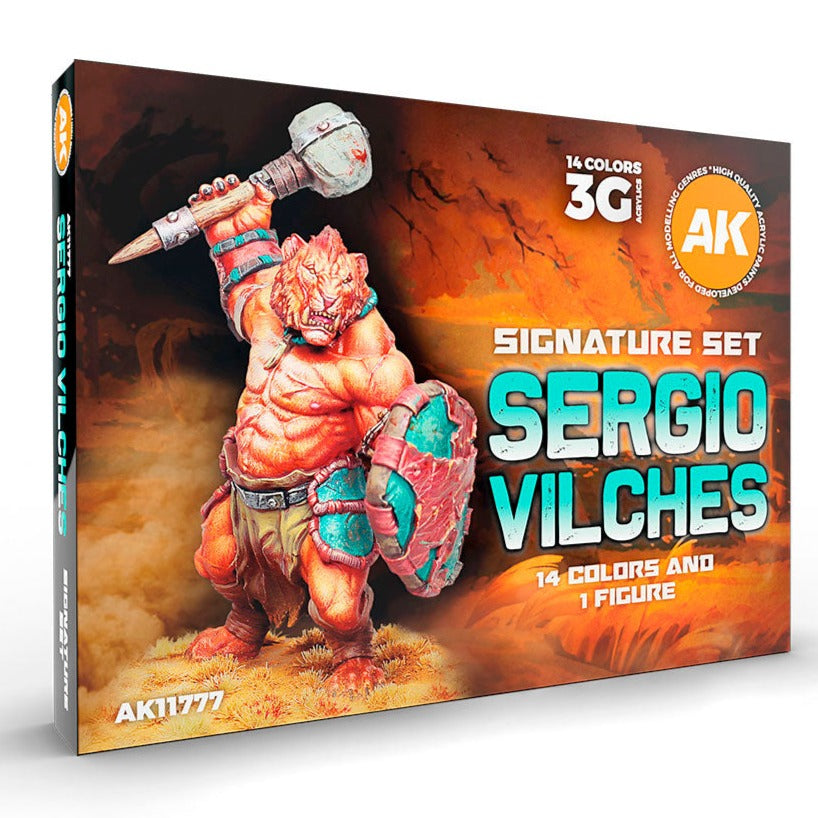 AK Interactive 3G Signature Paint Set - Sergio Vilches (Miniature Shimbarashe-Yedharo Model included) - Loaded Dice Barry Vale of Glamorgan CF64 3HD