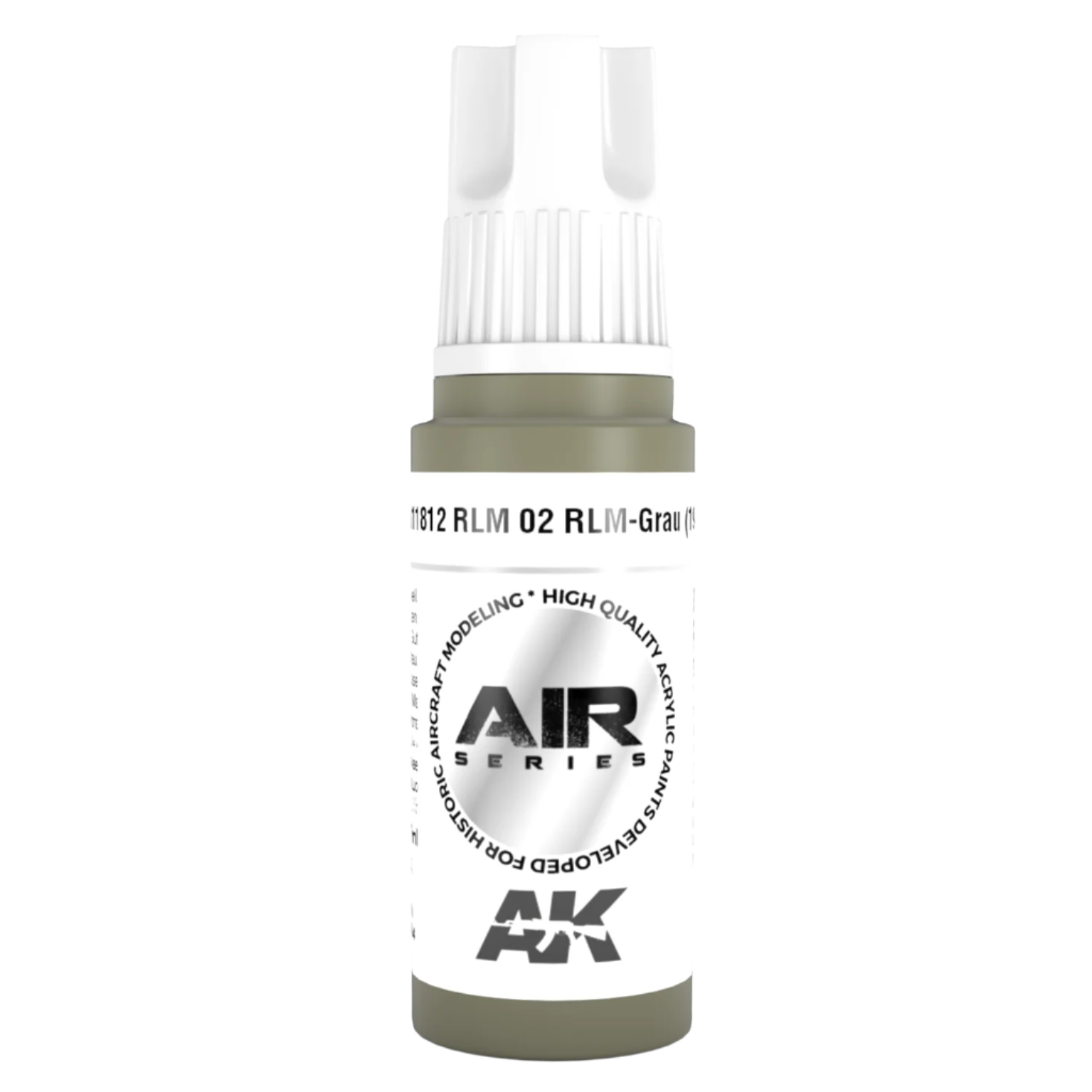 AK Interactive 3rd Generation acrylic paint RLM 02 Rlm-Grau (1941) 17ml dropper bottle