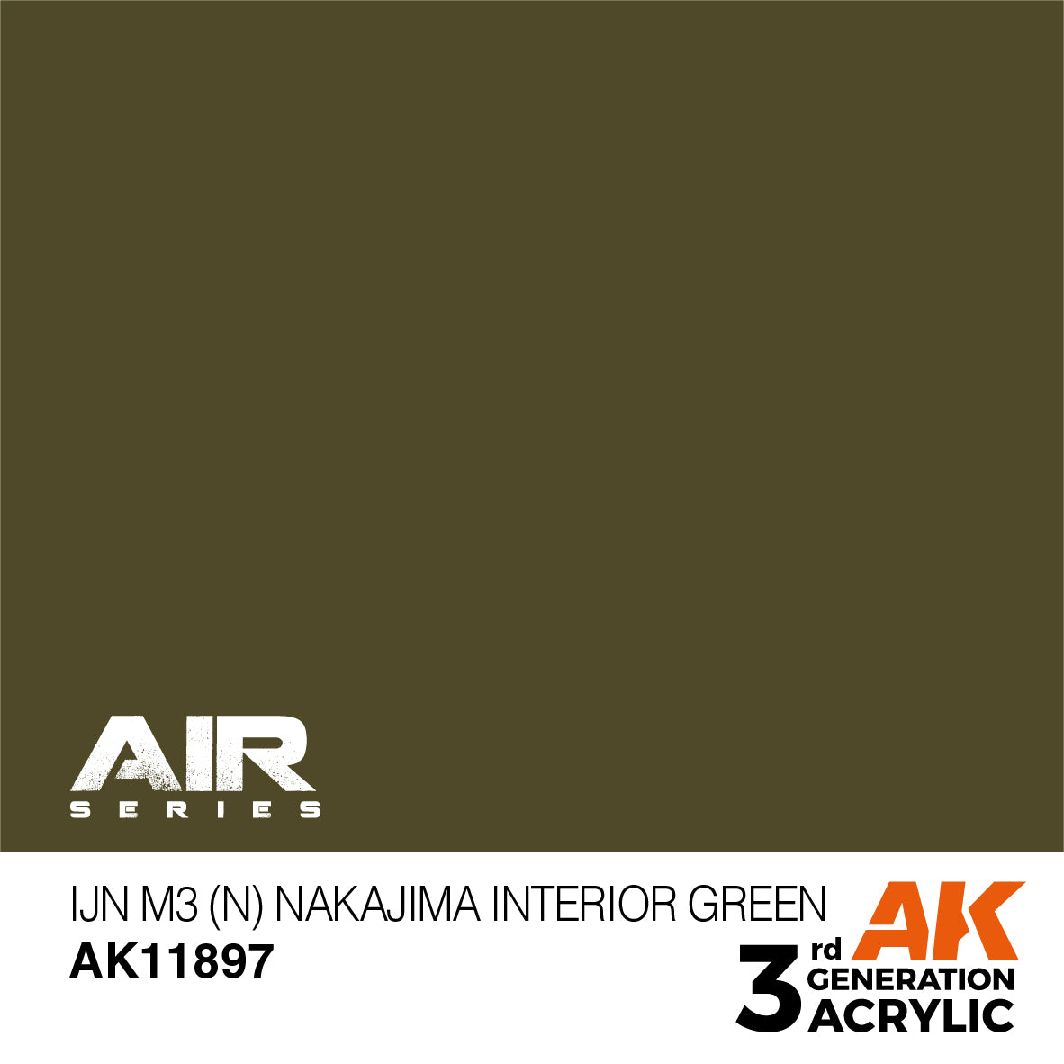 AK Interactive 3rd Gen Acrylic IJN M3 (N) Nakajima Interior Green AK11897 - Loaded Dice