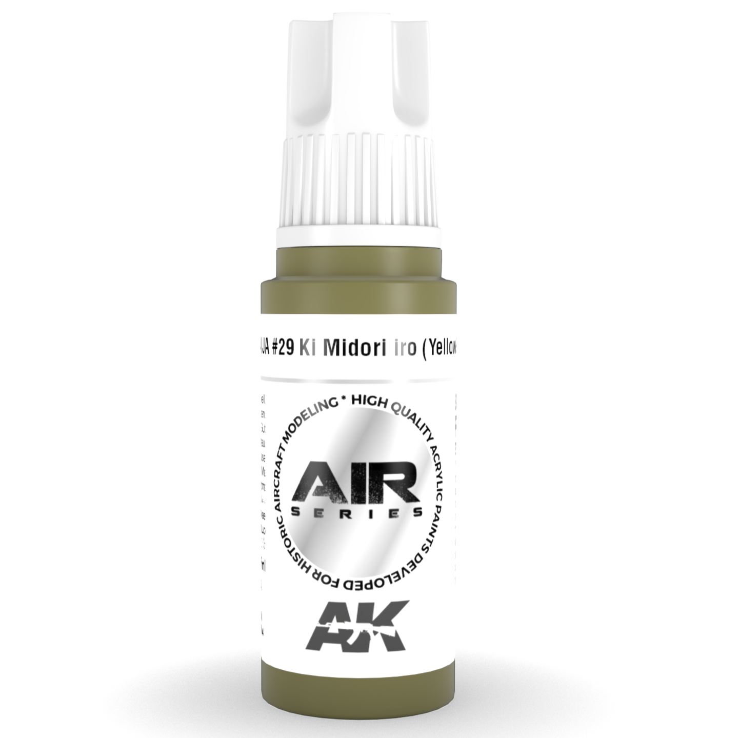 AK Interactive 3rd Generation acrylic paint IJA #29 Ki Midori Iro (Yellow-Green) 17ml dropper bottle