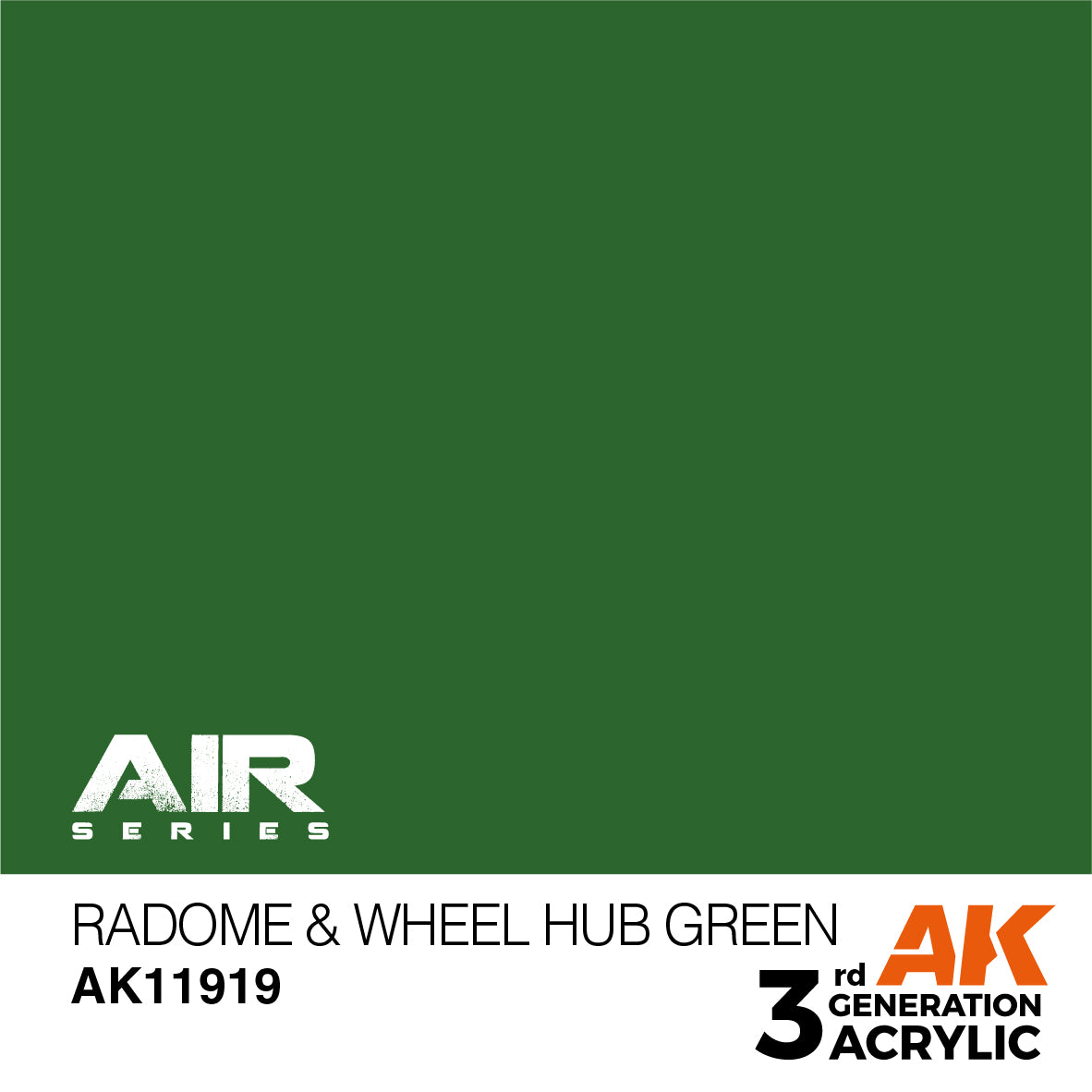 AK Interactive 3rd Gen Acrylic Radome & Wheel Hub Green AK11919 - Loaded Dice
