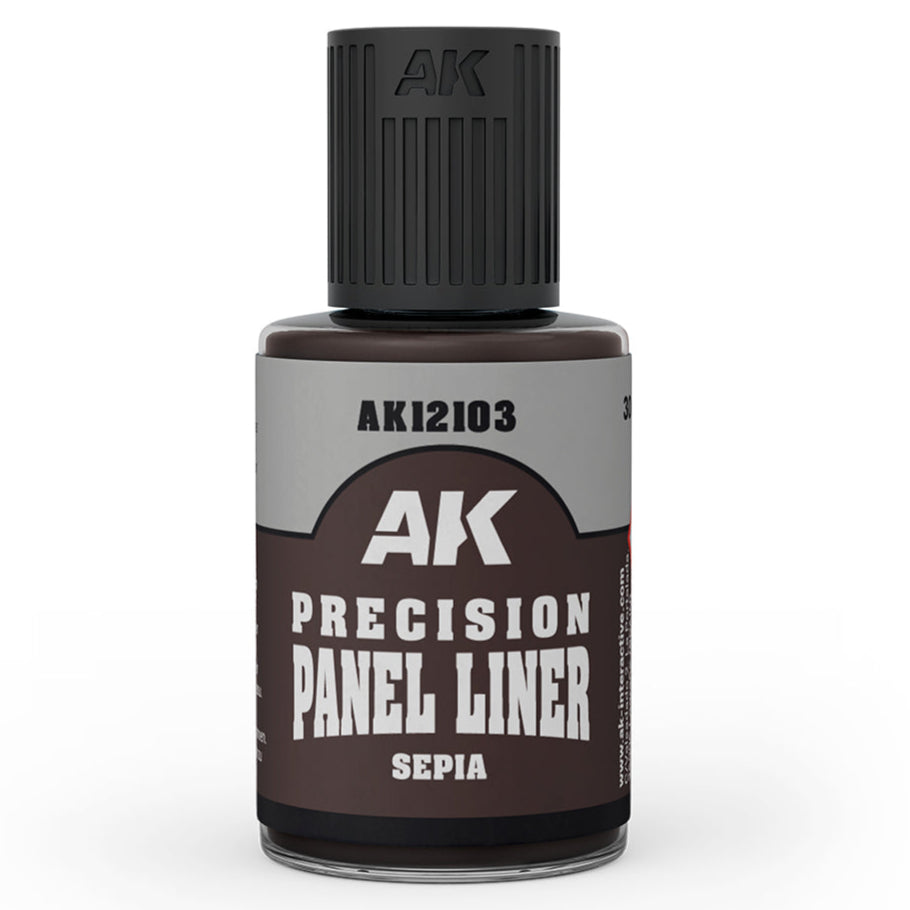 AK Interactive Precision Panel Liner - Sepia - Loaded Dice