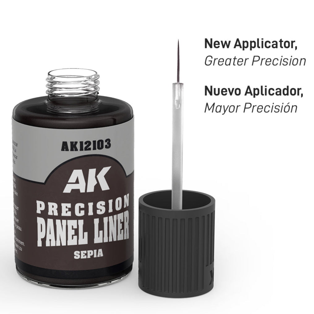 AK Interactive Precision Panel Liner - Sepia - Loaded Dice