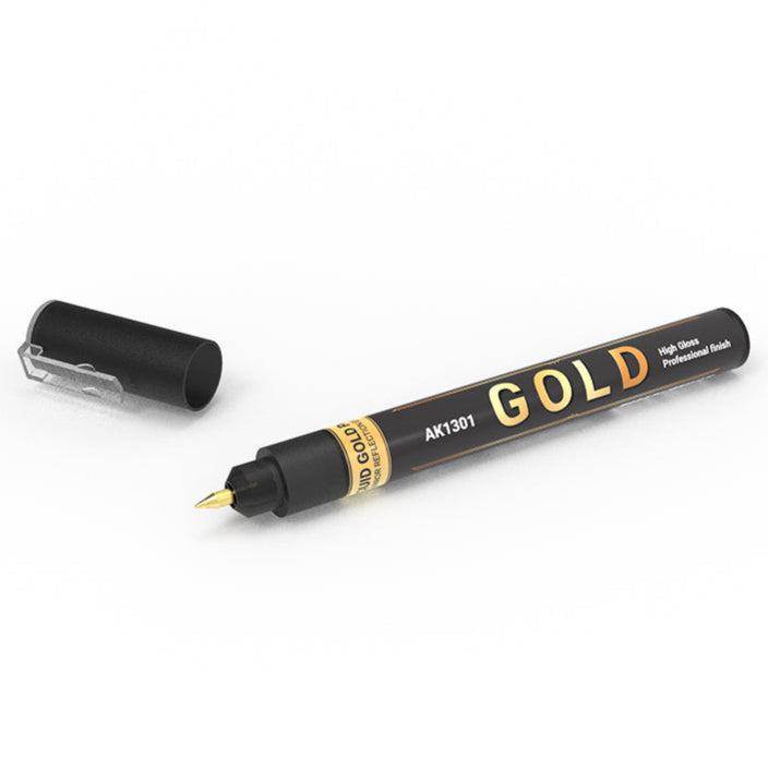 AK Interactive Real Colors Marker - Gold (AK1301) - Loaded Dice