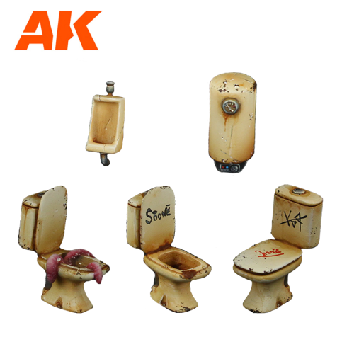 AK Interactive Bathroom Wargame Set (Resin 30-35mm) AK1354 - Loaded Dice