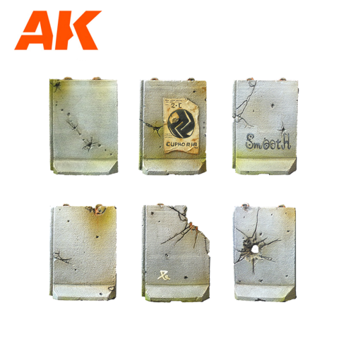 AK Interactive Defensive Walls Wargame Set (Resin 30-35mm) AK1356 - Loaded Dice