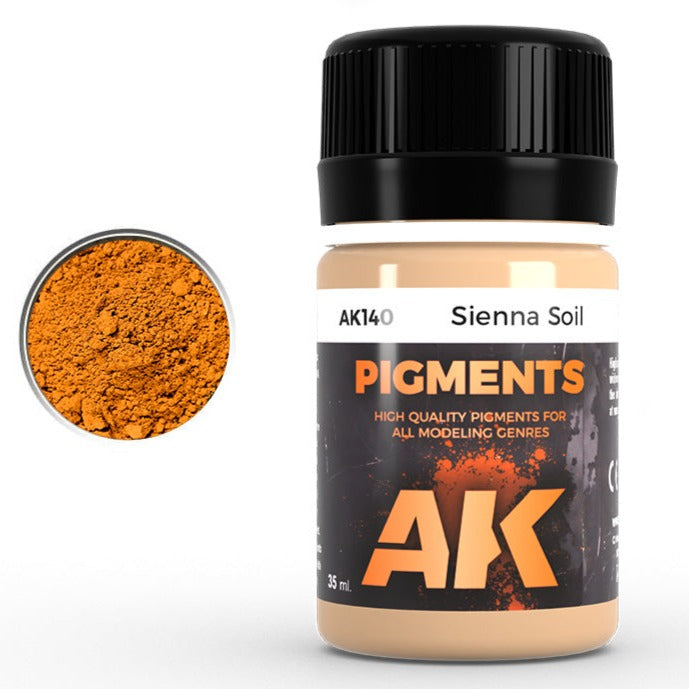 AK Interactive Pigment - Sienna Soil AK140 - Loaded Dice