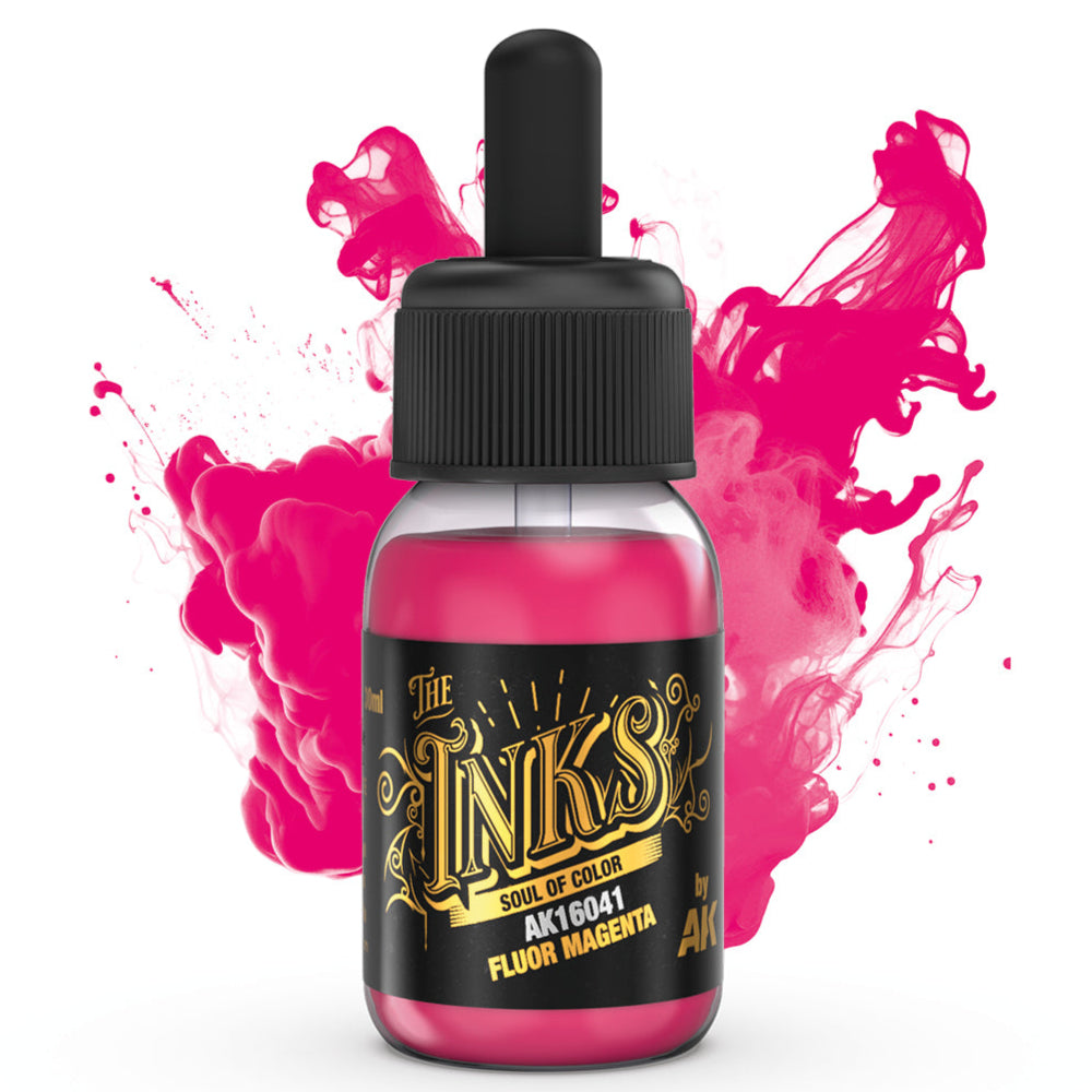 AK Interactive The Inks - Fluor Magenta - Loaded Dice