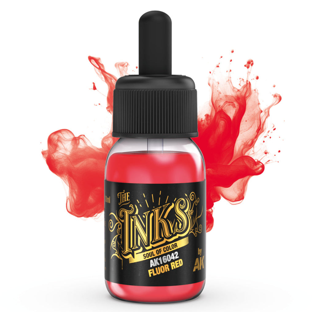 AK Interactive The Inks - Fluor Red - Loaded Dice