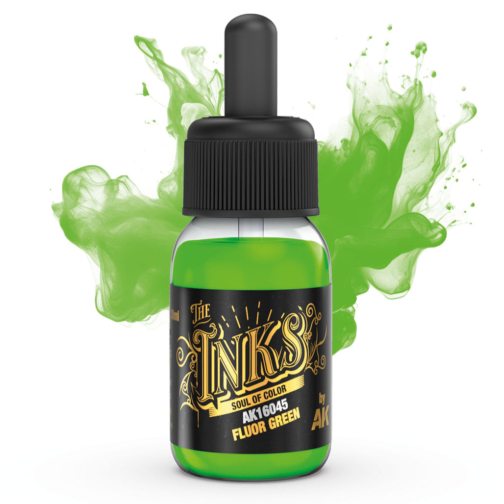 AK Interactive The Inks - Fluor Green - Loaded Dice