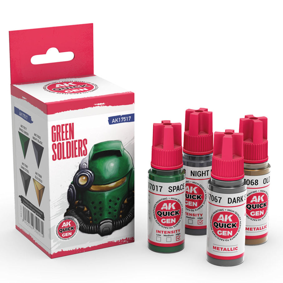 AK Interactive Quick Gen Set - Green Soldiers AK17517 - Loaded Dice