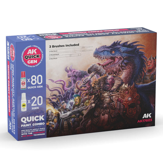 AK Interactive Quick Gen Paint Combo Set 100 Colors AK17603 - Loaded Dice