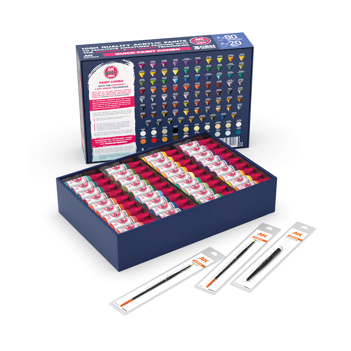 AK Interactive Quick Gen Paint Combo Set 100 Colors AK17603 - Loaded Dice