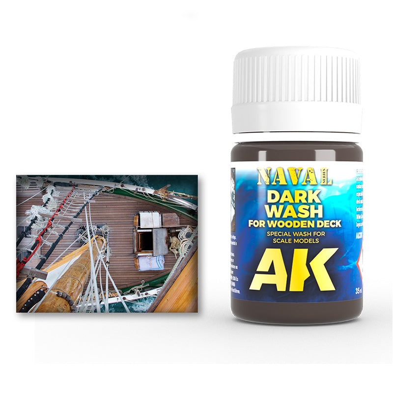 AK Interactive - Dark Wash For Wood Decks - Loaded Dice