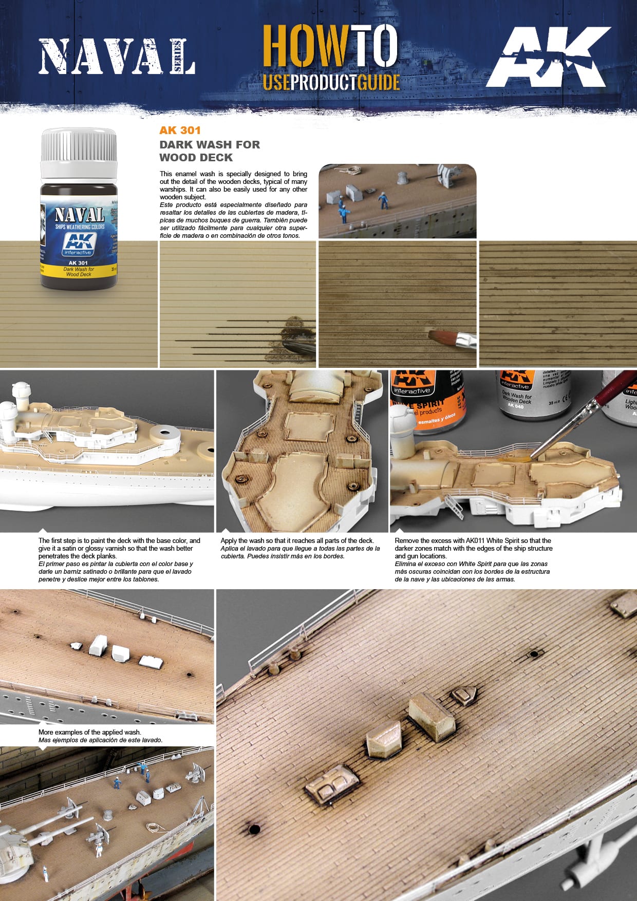 AK Interactive - Dark Wash For Wood Decks - Loaded Dice