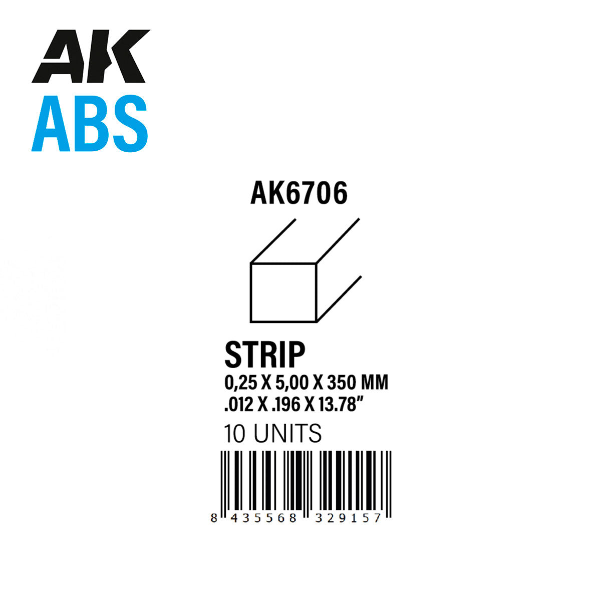 AK Interactive - Strips 0.25mm x 5mm x 350mm - ABS Strip - Loaded Dice