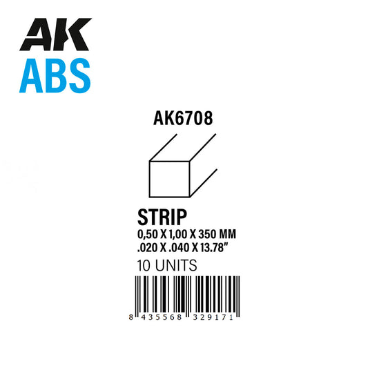 AK Interactive - Strips 0.5mm x 1mm x 350mm - ABS Strip - Loaded Dice