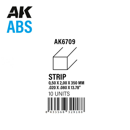 AK Interactive - Strips 0.5mm x 2mm x 350mm - ABS Strip - Loaded Dice